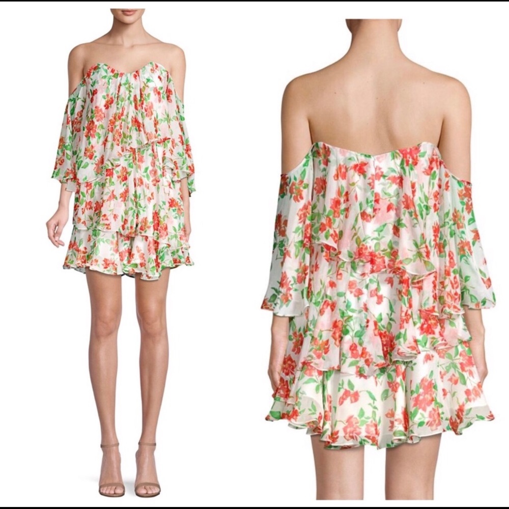 CAROLINE CONSTAS 100% SILK CLEOPATRA MINI DRESS